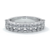 Gemma Wedding ring radiant diamonds scalloped band 18ct white gold