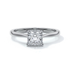 Henrietta Engagement ring princess diamond 4 claw cathedral platinum