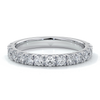 Laura Wedding ring brilliant cut scalloped 2mm 18ct white gold