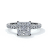 Mary Engagement Ring princess diamond band solitaire plat