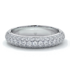 Natalie Wedding ring micro paved diamonds platinum