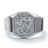 Otto Wedding rings crest ring monogram 18ct white gold